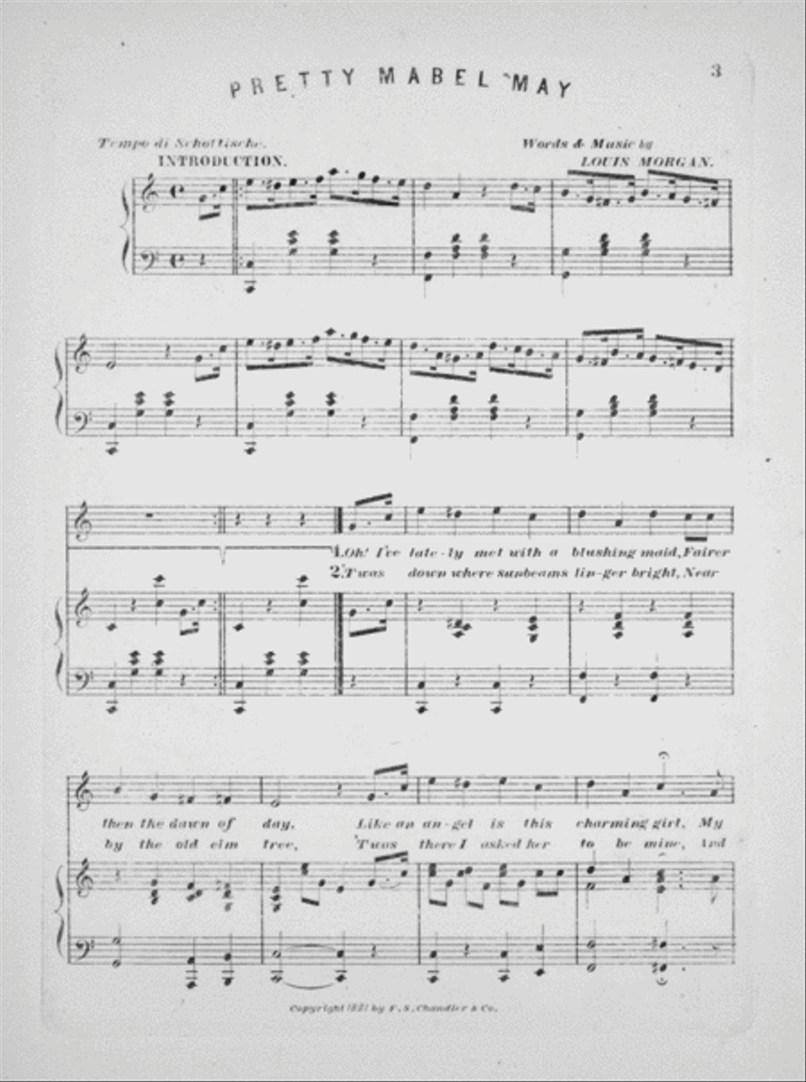 Pretty Mabel May. Song & Chorus 4-Part scores gallery preview page 2
