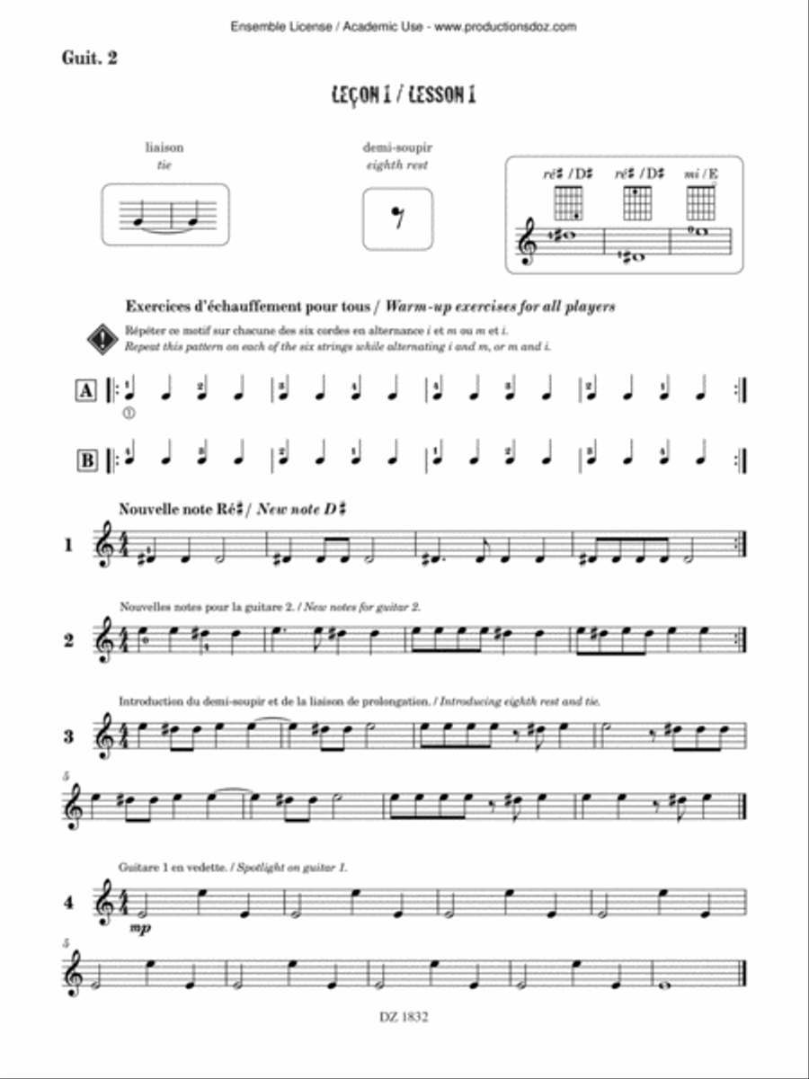 Ma guitare, mon band (guit. 2) vol. 2 Classical Guitar scores gallery preview page 2