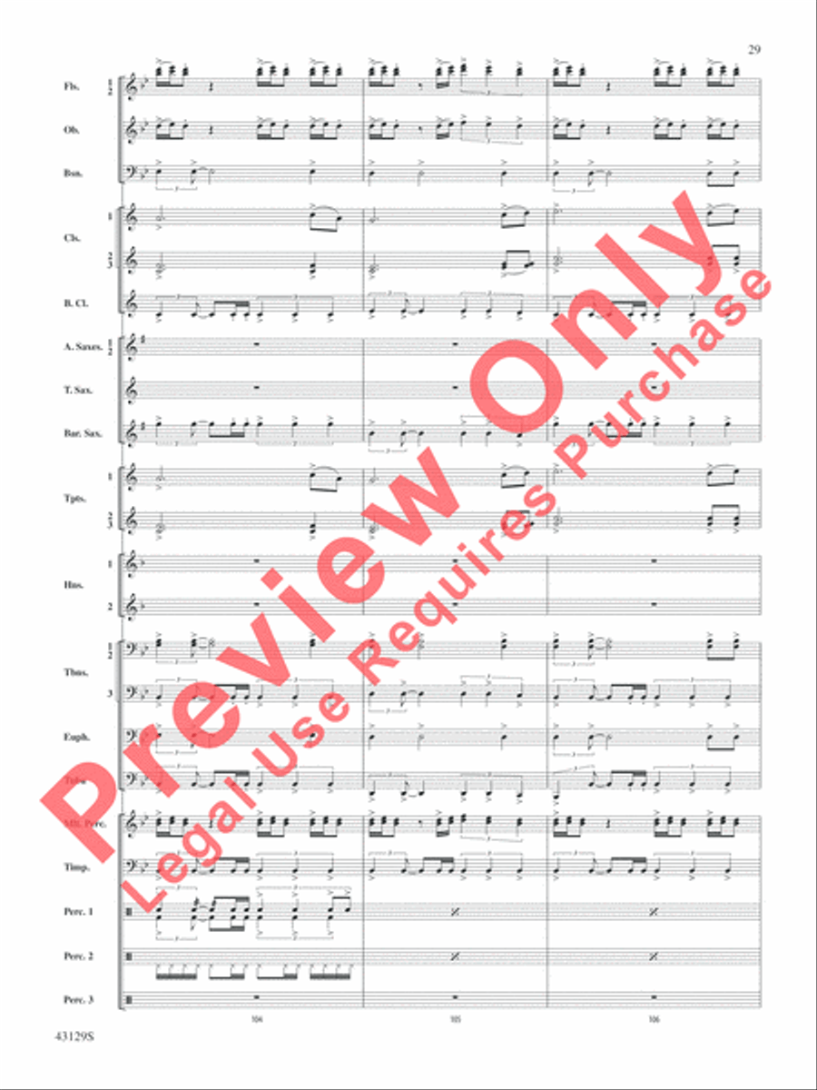 Soundtrack Soundtrack Concert Band scores gallery preview page 30