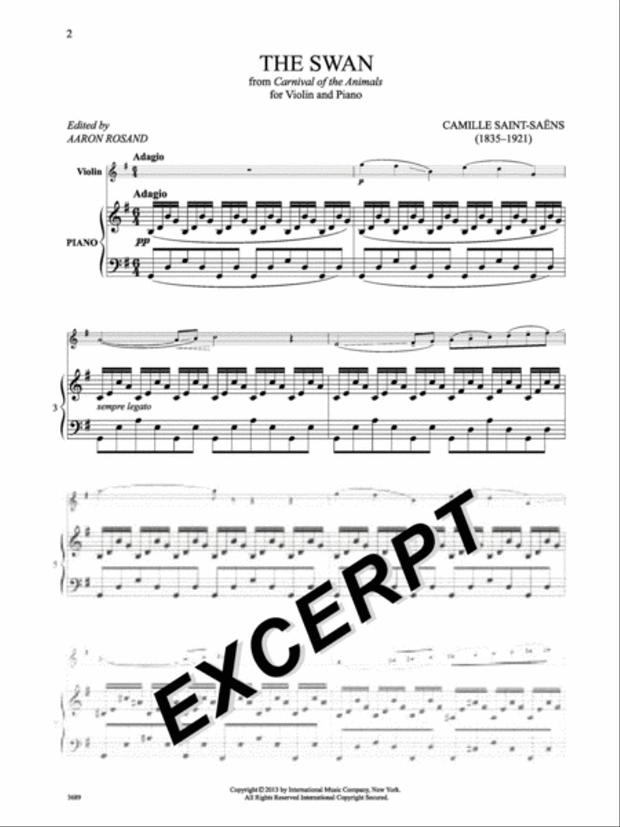 The Swan Violin Solo scores gallery preview page 2