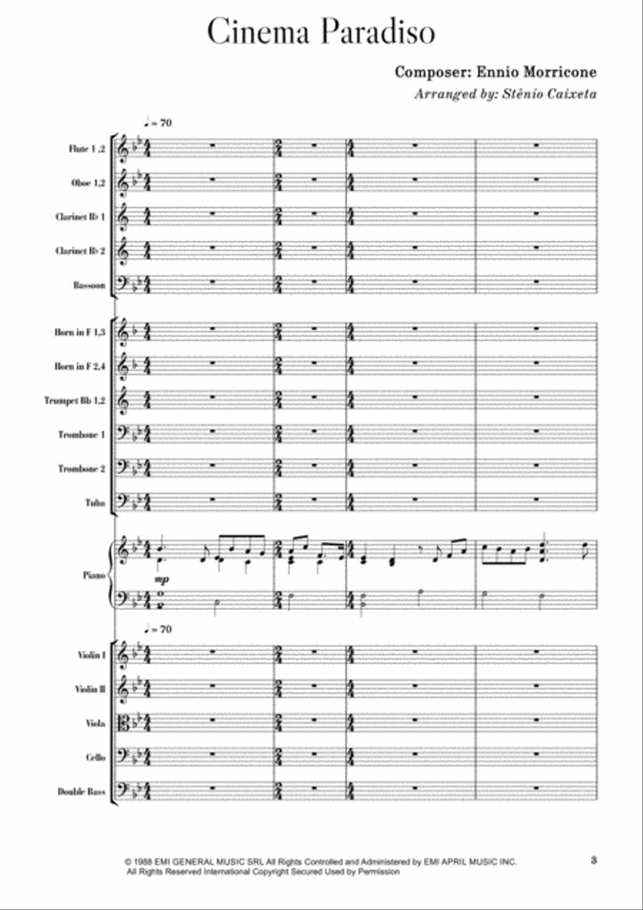 Cinema Paradiso Cinema Paradiso Full Orchestra scores gallery preview page 3