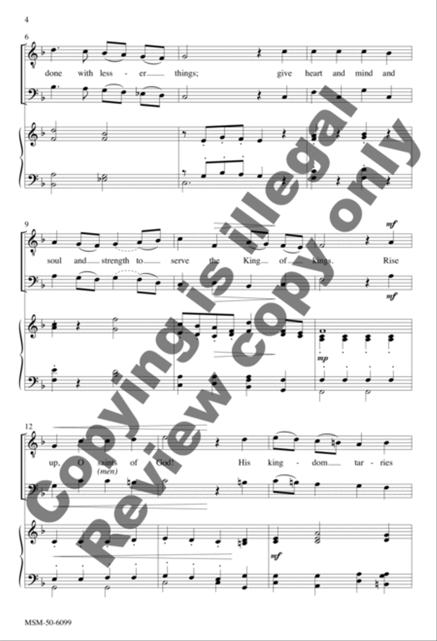 Rise Up, O Saints of God (Rise Up, O Men of God) TTBB scores gallery preview page 3