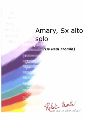 Book cover for Amary, Saxophone Alto Solo