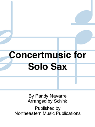Book cover for Concertmusic for Solo Sax