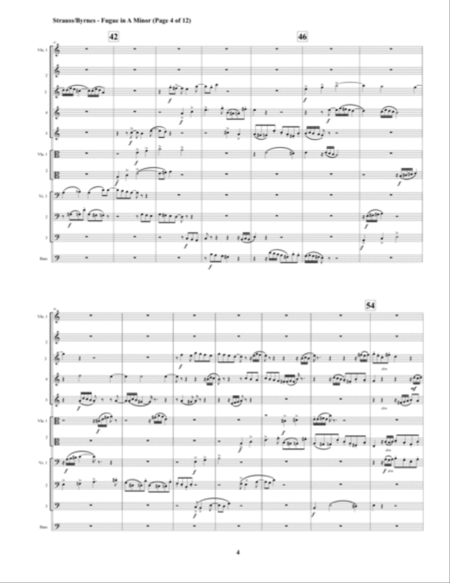 Fugue in A Minor by Richard Strauss for Strauss - Fugue (String Orchestra) String Orchestra scores gallery preview page 4