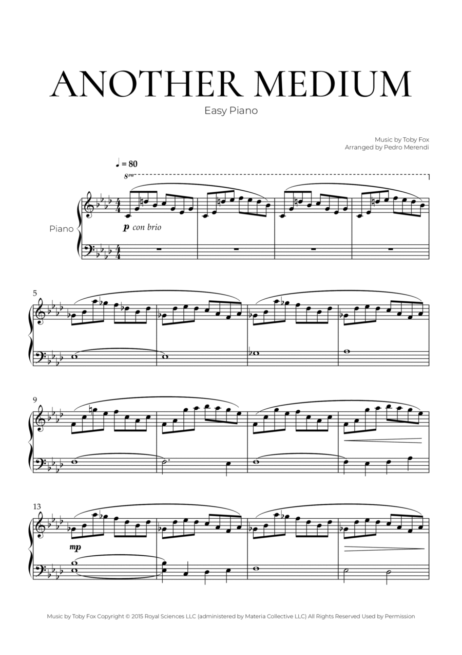 Another Medium Another Medium Easy Piano scores gallery preview page 1