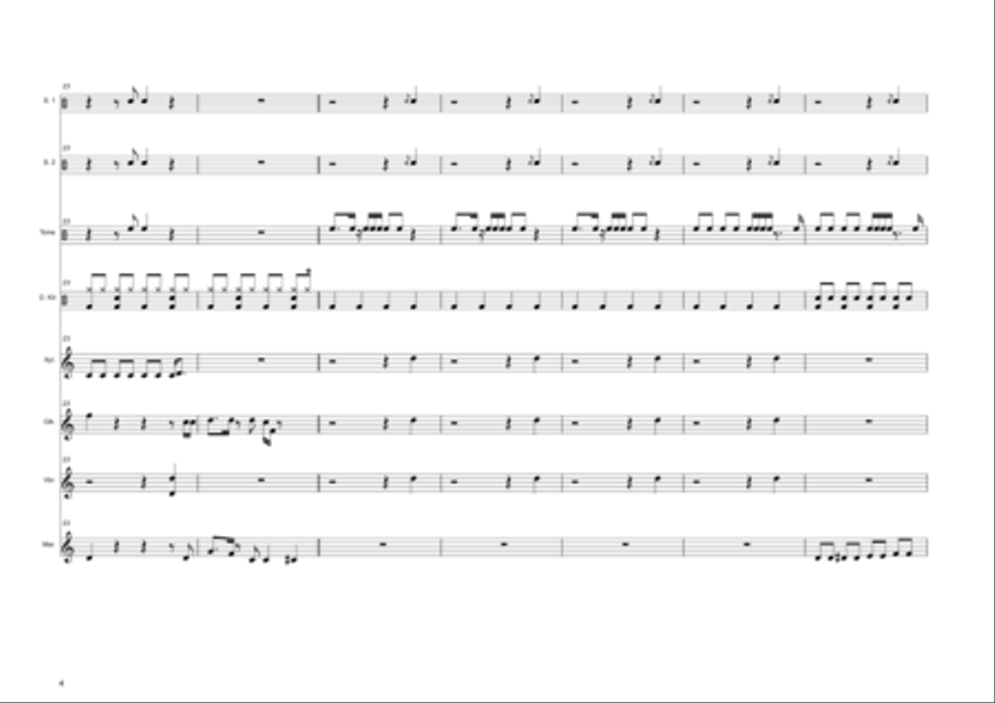 Uptown Funk Percussion Ensemble scores gallery preview page 4