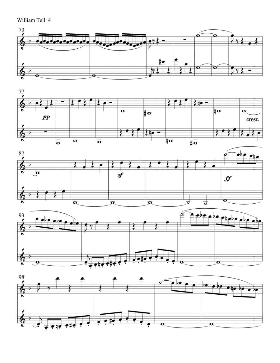 Clarinet Duet - Rossini Overtures! Woodwind Duet scores gallery preview page 4