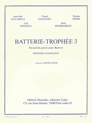 Batterie-trophee 3, Initiation A Excellence (percussion Solo)