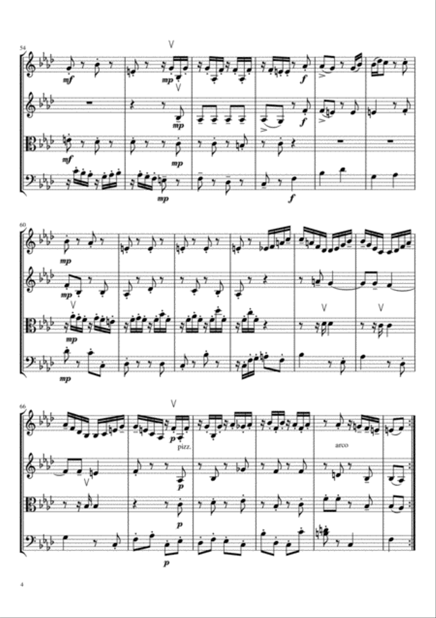 Prelude in F minor String Quartet scores gallery preview page 5