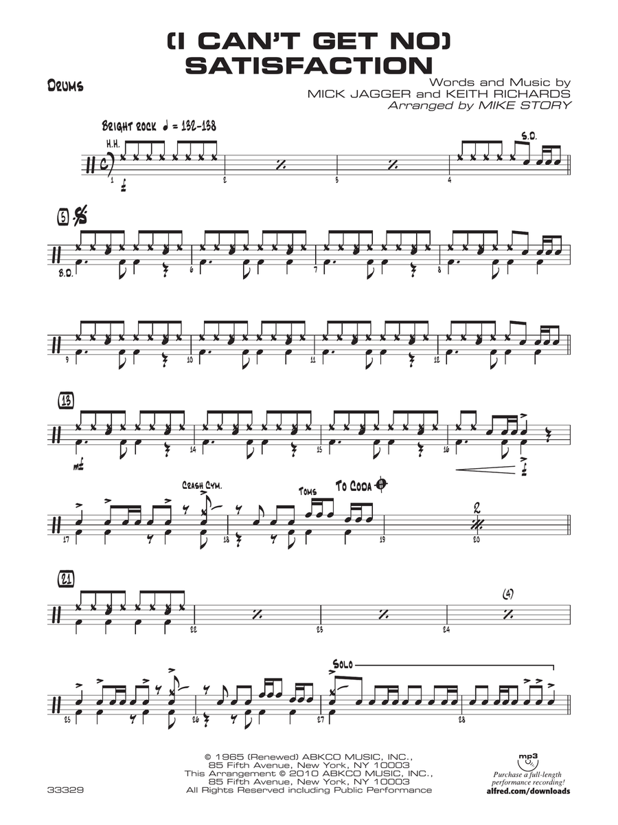 (I Can't Get No) Satisfaction: Drums