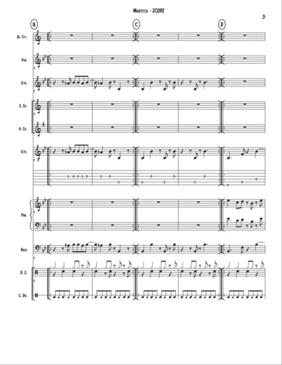 Manteca Large Ensemble scores gallery preview page 3