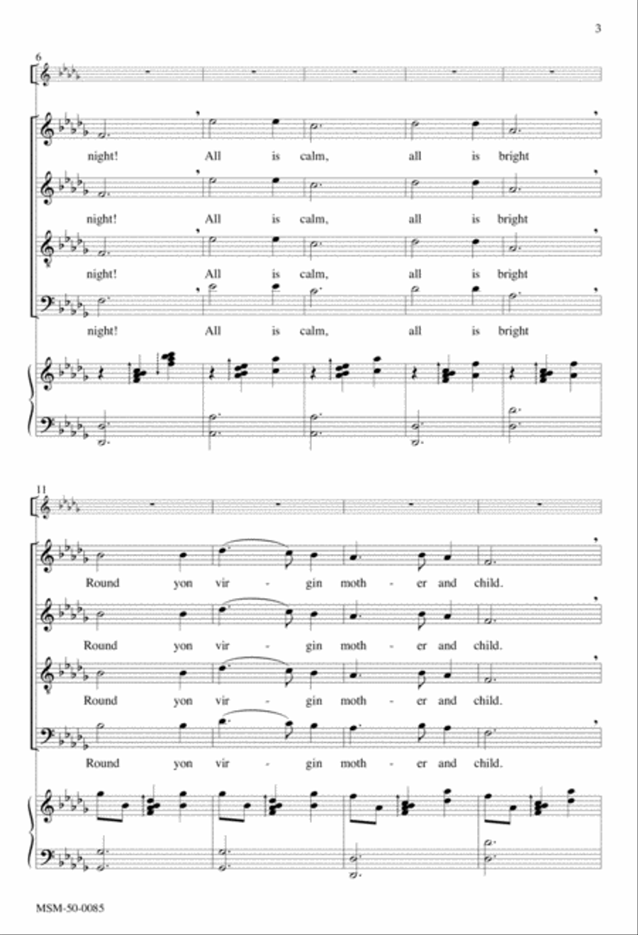 Silent Night 4-Part scores gallery preview page 2