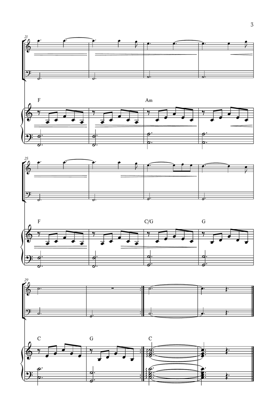 Hallelujah Woodwind Duet scores gallery preview page 3