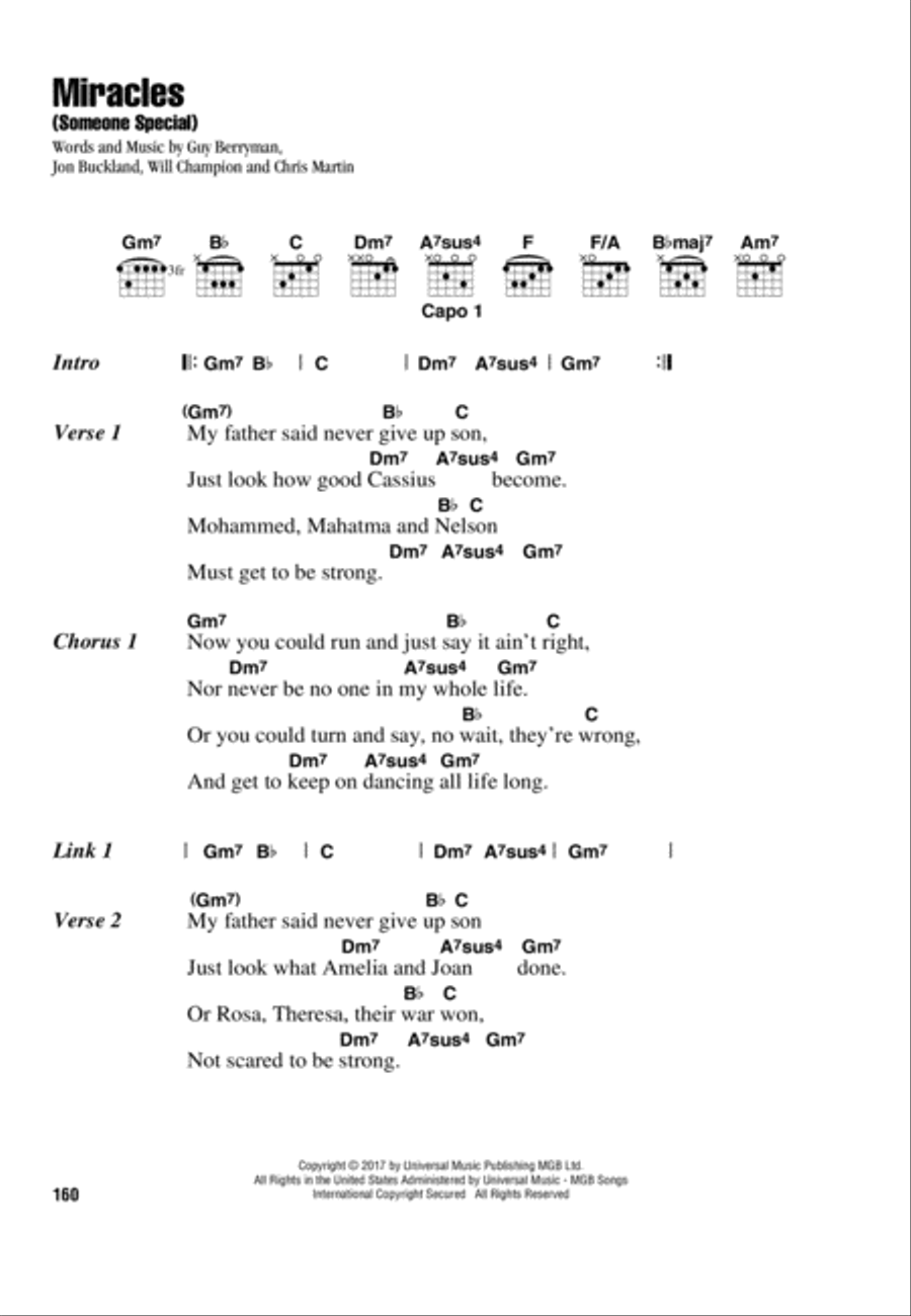 Miracles (Someone Special) Acoustic Guitar scores gallery preview page 1
