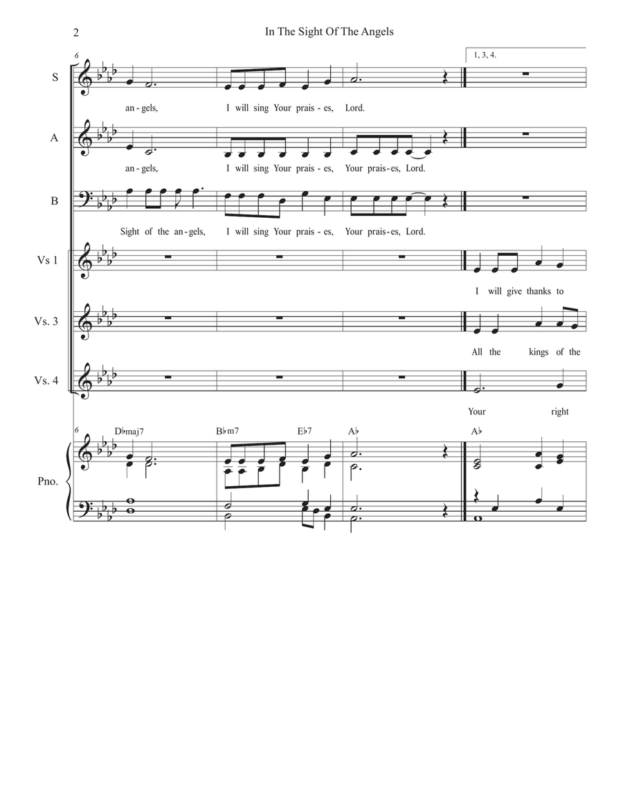 In The Sight Of The Angels (SAB) 3-Part scores gallery preview page 2