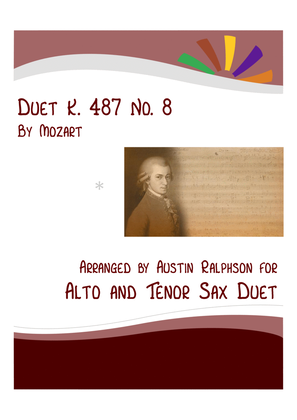 Mozart K. 487 No. 8 - alto and tenor sax duet