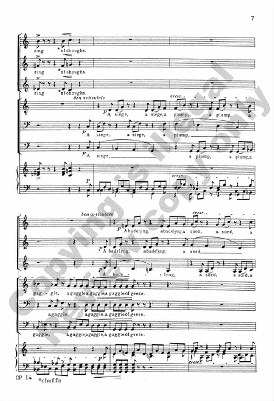 Birds A Cappella scores gallery preview page 20