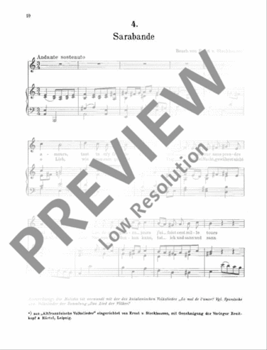 Französische Volkslieder Voice Solo scores gallery preview page 11