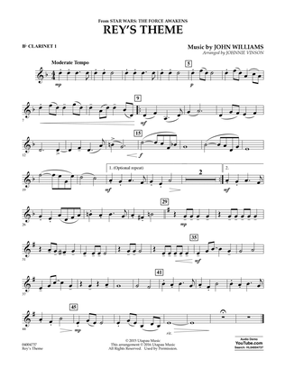 Book cover for Rey's Theme (from Star Wars: The Force Awakens) - Bb Clarinet 1