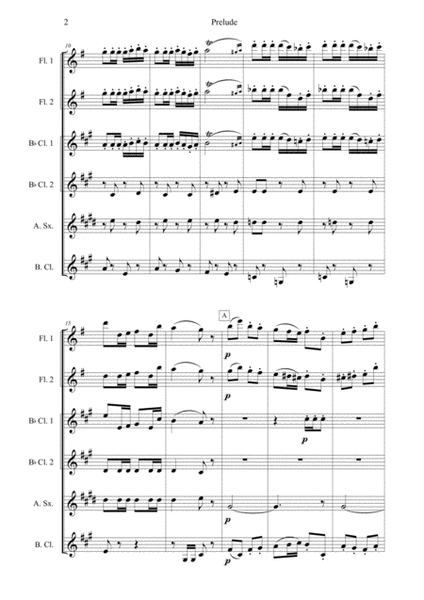Prelude from Carmen for flutes, clarinets and saxophone image number null