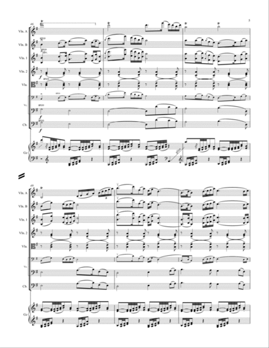 Butterfly Lovers Concerto String Orchestra scores gallery preview page 5