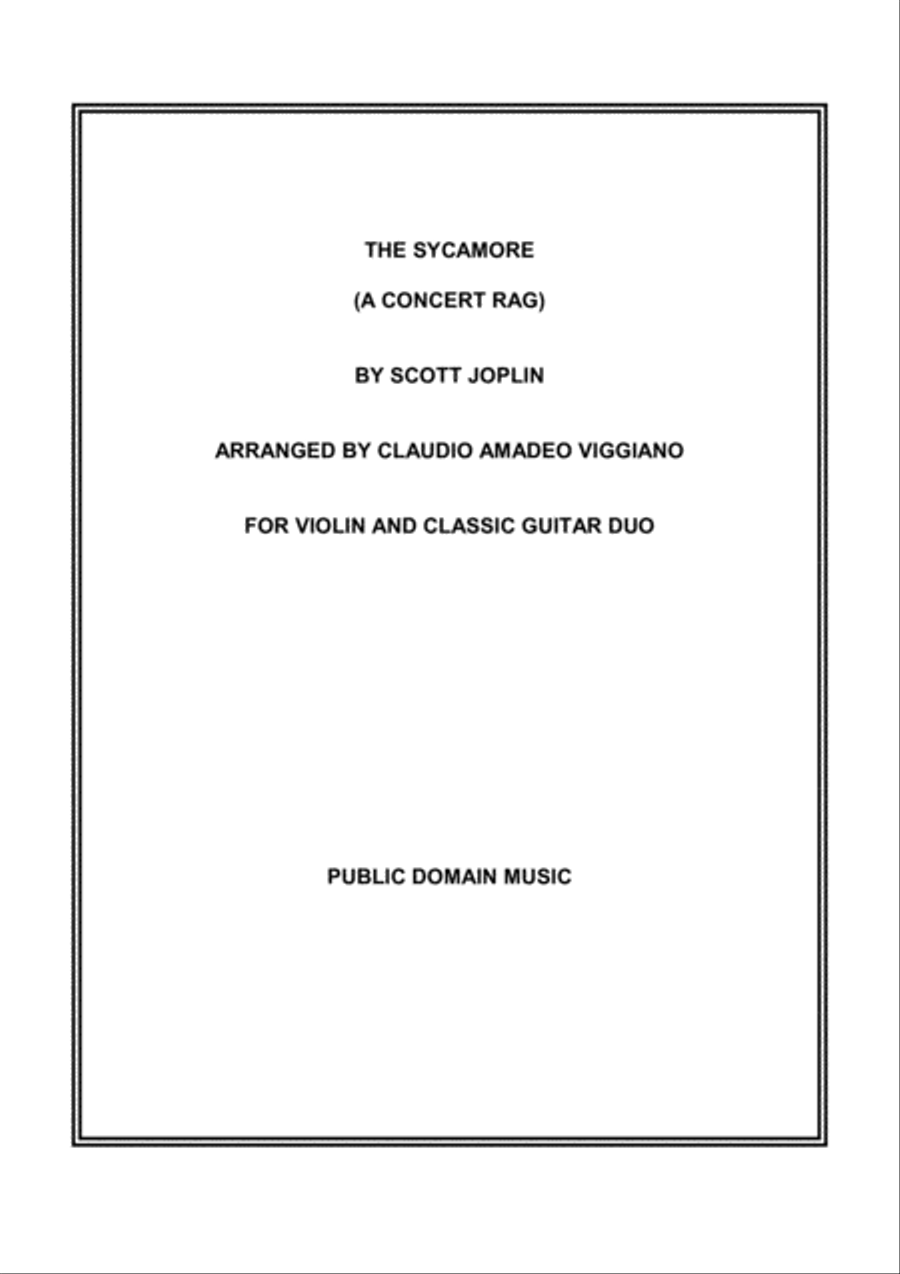 The Sycamore (A Concert Rag) String Duet scores gallery preview page 1