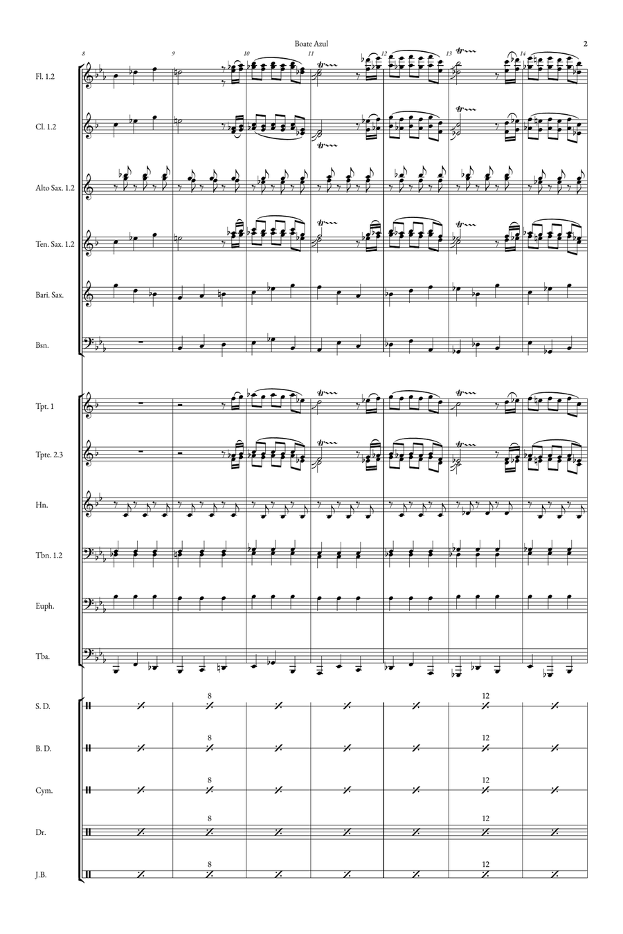 Boate Azul Concert Band scores gallery preview page 2