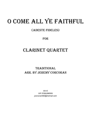 Book cover for O Come All Ye Faithful for Clarinet Quartet