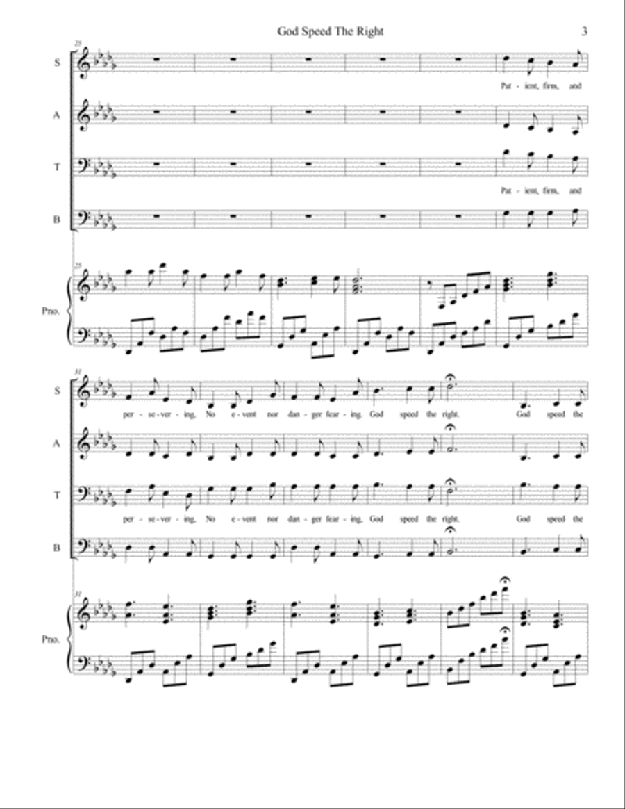 God Speed The Right God Speed The Right 4-Part scores gallery preview page 4
