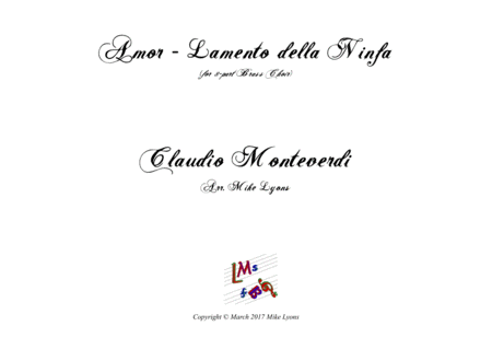 Amor - Lamento Della Ninfa (Monteverdi) (Brass Choir) image number null