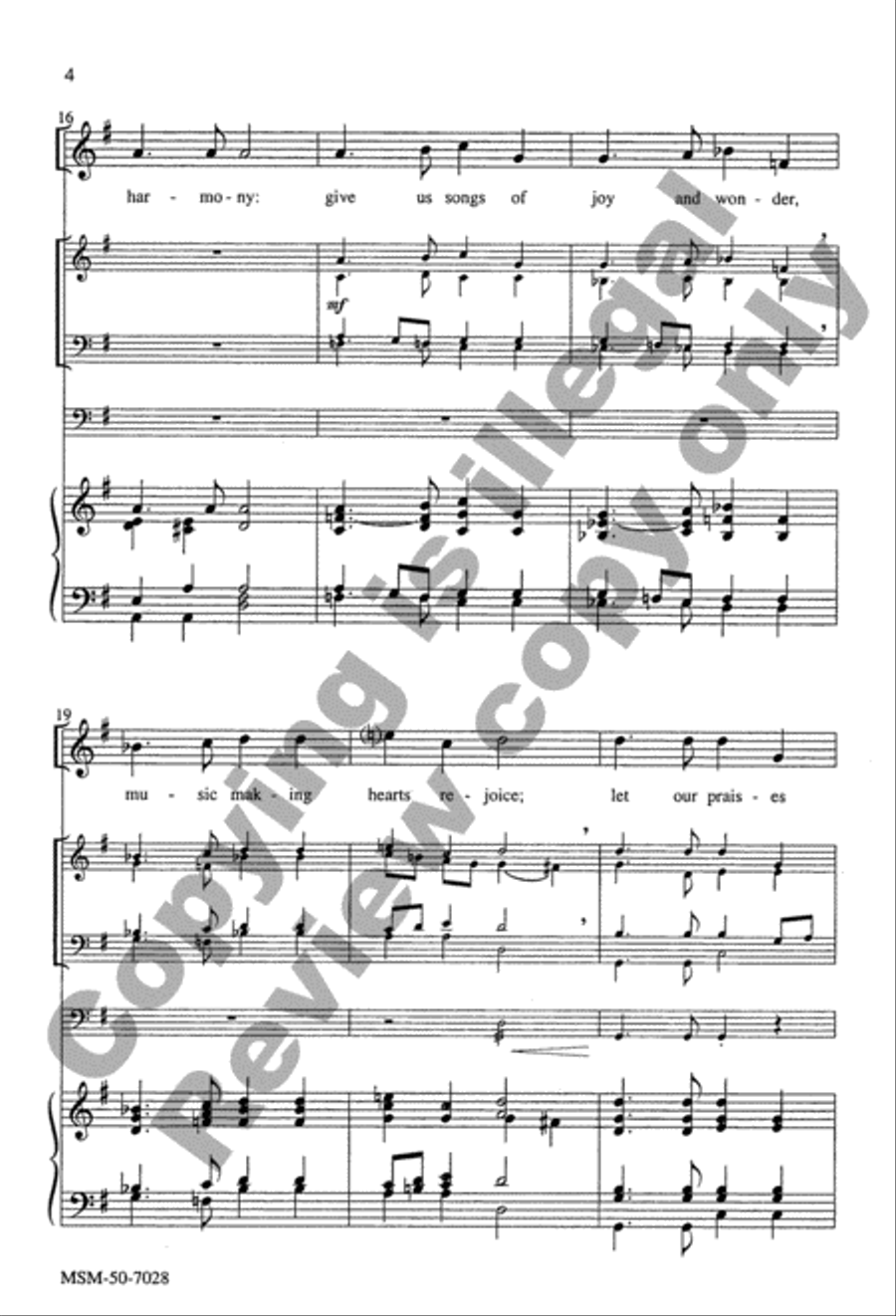 God of Grace and God of Laughter 4-Part scores gallery preview page 4