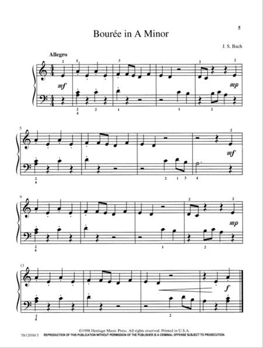 Mastering Melodies: Johann Sebastian Bach Piano Solo scores gallery preview page 5