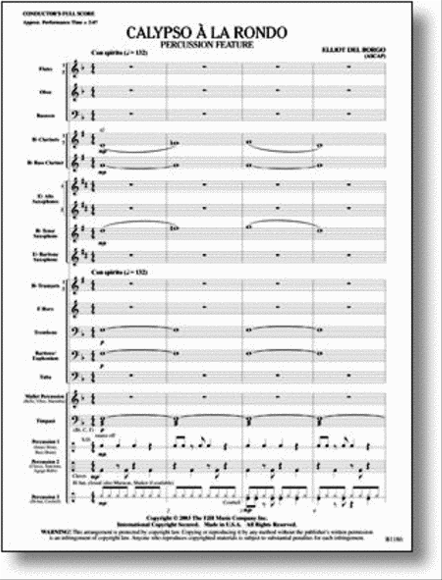 Calypso à la Rondo Concert Band scores gallery preview page 1