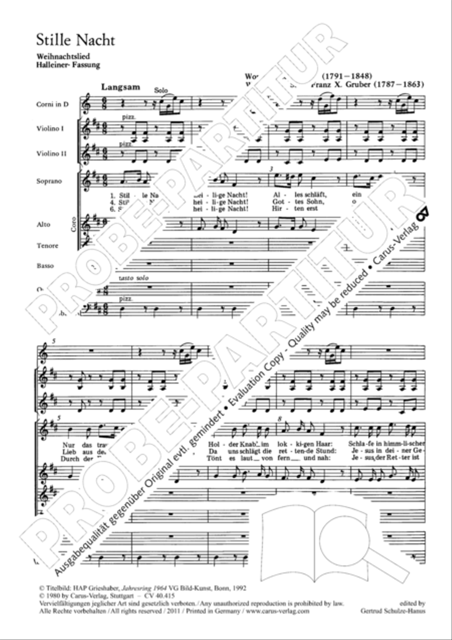 Stille Nacht (2 Satze) Stille Nacht (2 Satze) Score scores gallery preview page 3