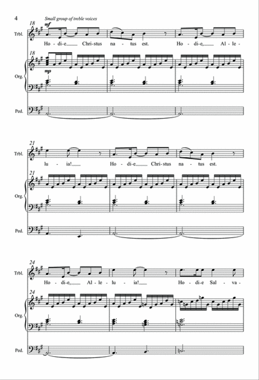 Hodie Christus Natus Est 4-Part scores gallery preview page 4