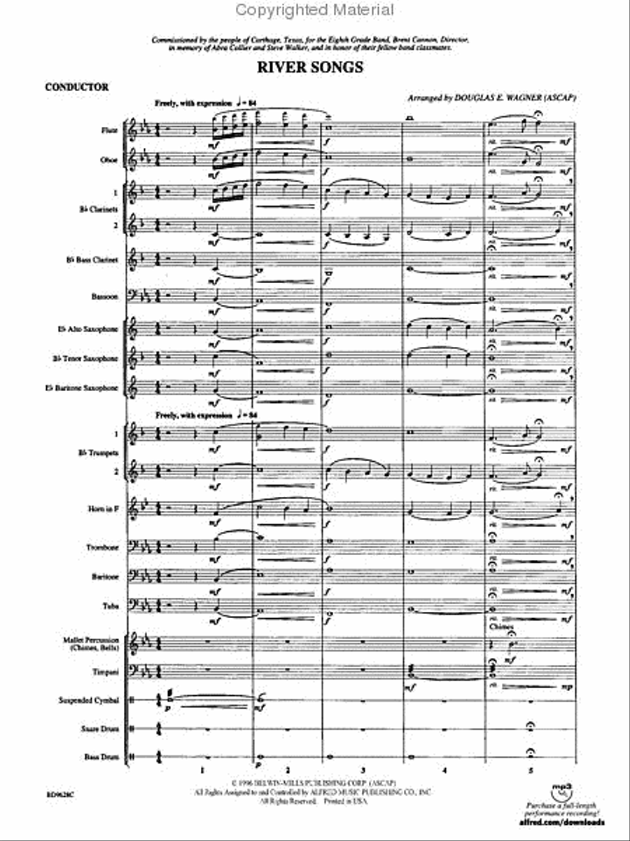 River Songs River Songs Concert Band scores gallery preview page 3