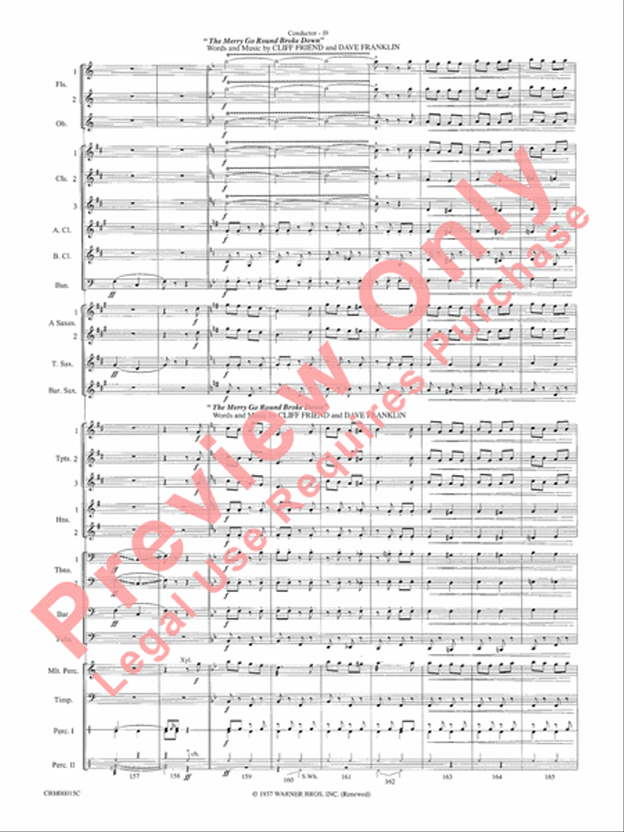 Cartoon Carnival Concert Band scores gallery preview page 22