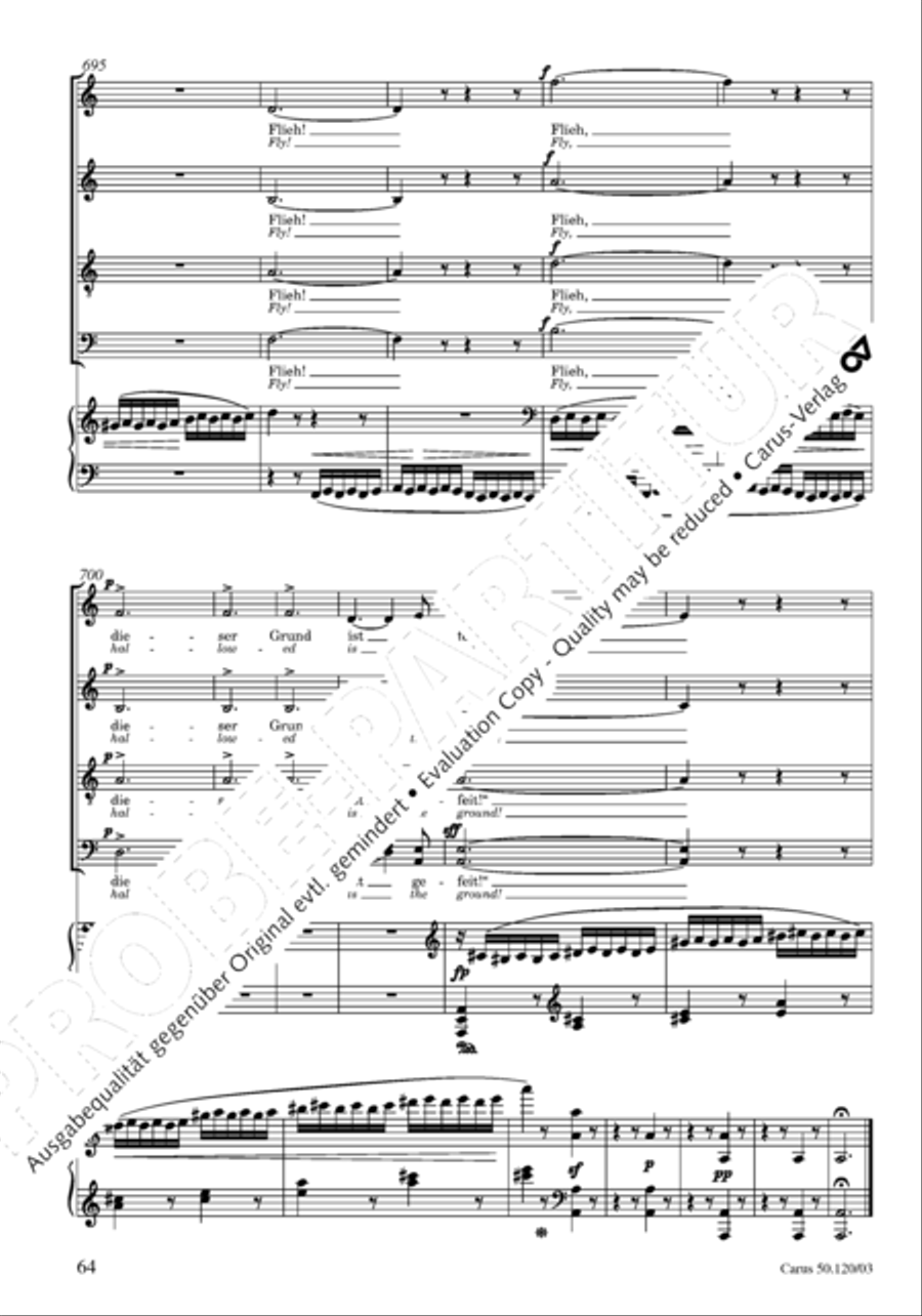 Christoforus + Das Tochterlein des Jairus (Gesamtausgabe, Bd. 9) 4-Part scores gallery preview page 65