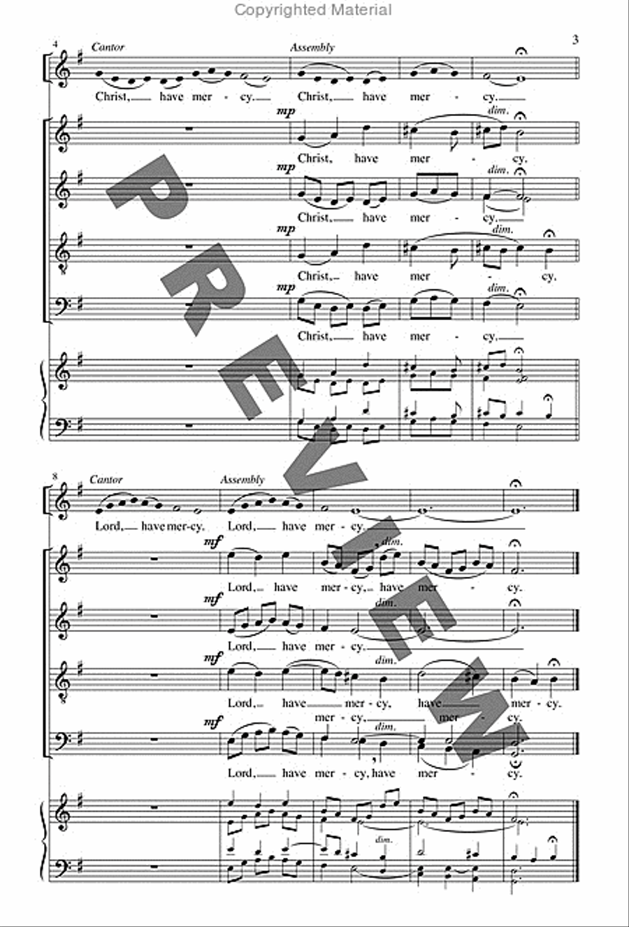 Missa Emmanuel 4-Part scores gallery preview page 3