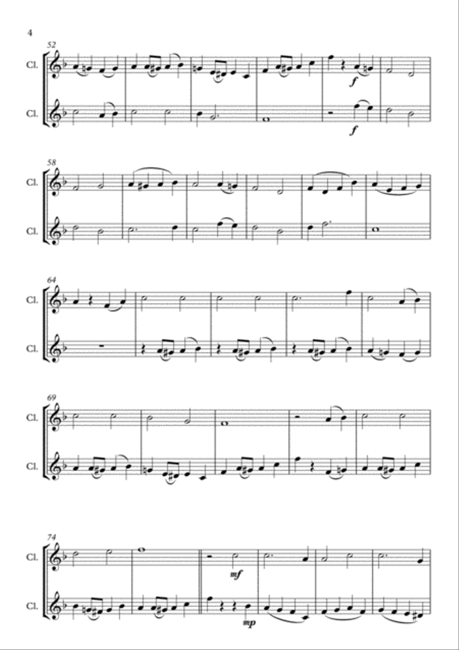 Patriotic Songs, A Medley for Clarinet Duet Clarinet Duet scores gallery preview page 4