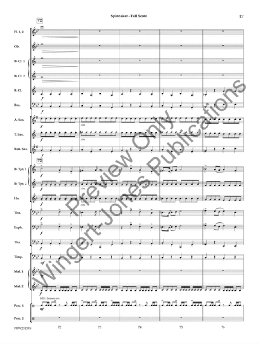 Spinnaker Concert Band scores gallery preview page 18