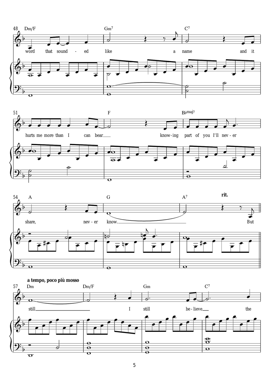 I Still Believe (from Miss Saigon) Piano, Vocal scores gallery preview page 5