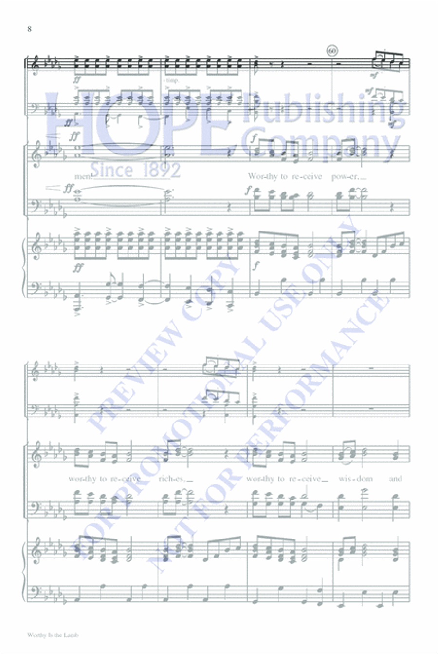 Worthy Is the Lamb Worthy Is the Lamb 4-Part scores gallery preview page 8