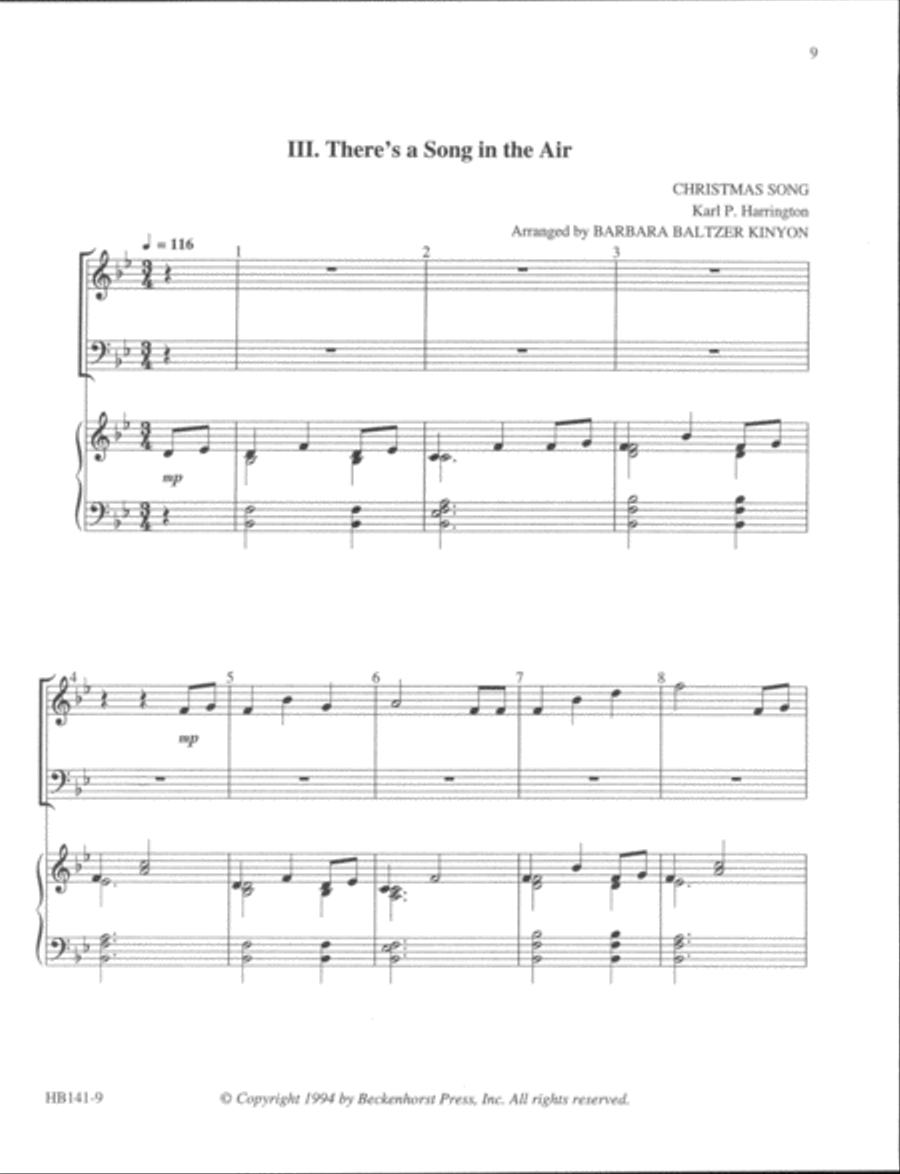 Let's All Ring Carols With Keyboard - full score Handbell Choir scores gallery preview page 6