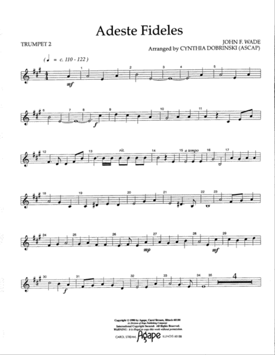 Adeste Fideles Choir scores gallery preview page 3