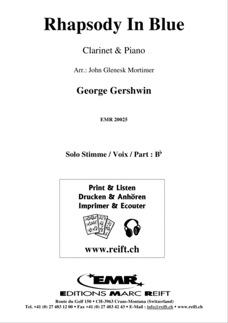 Rhapsody In Blue Clarinet Solo scores gallery preview page 2