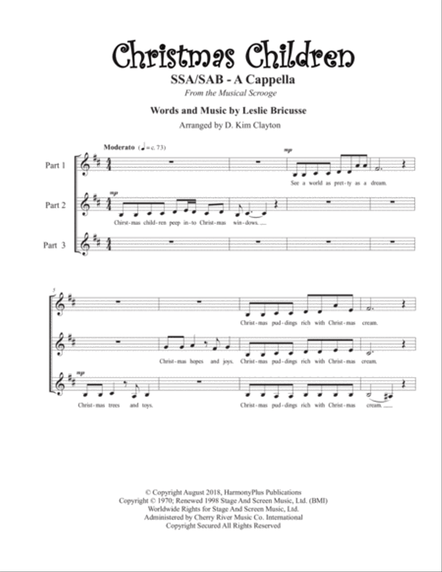 Christmas Children 3-Part scores gallery preview page 2