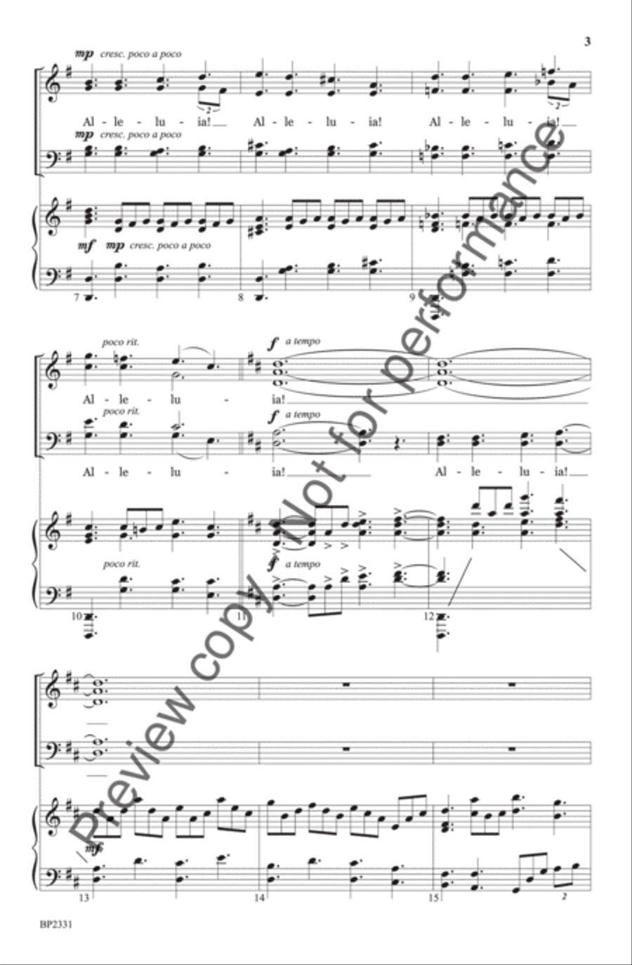 Resurrection Hymn (See What A Morning) 4-Part scores gallery preview page 4