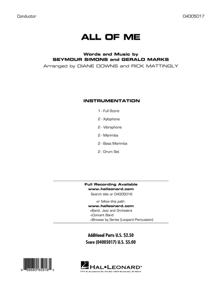 All of Me - Full Score